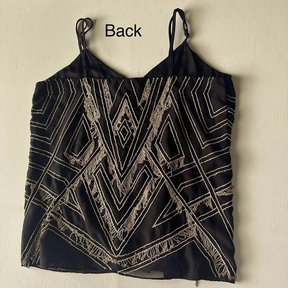 Y2k PARKER Womens Top Size Medium Chain Mail Flapper Gatsby - Picture 10 of 14